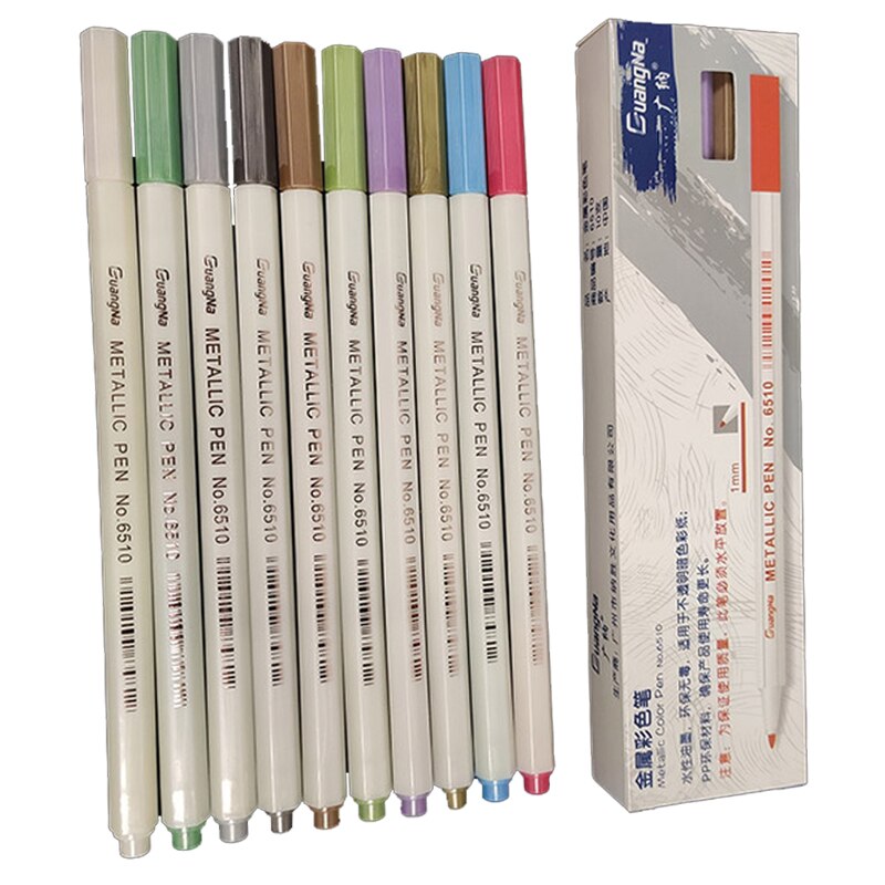 10 pièces/ensemble cire sceau stylo marqueur métallique peinture stylos pour bricolage artisanat Photo Album Art Rock peinture carte faisant du verre bois: Default Title
