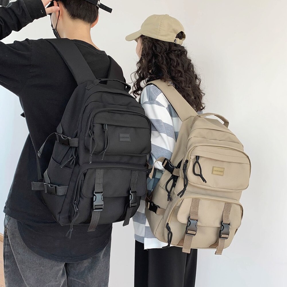 GNWXY Stilvolle Sport Rucksäcke Männer Frauen Paare Feste Farbe Taschen Große Kapazität Schul lässig Reise Rucksack