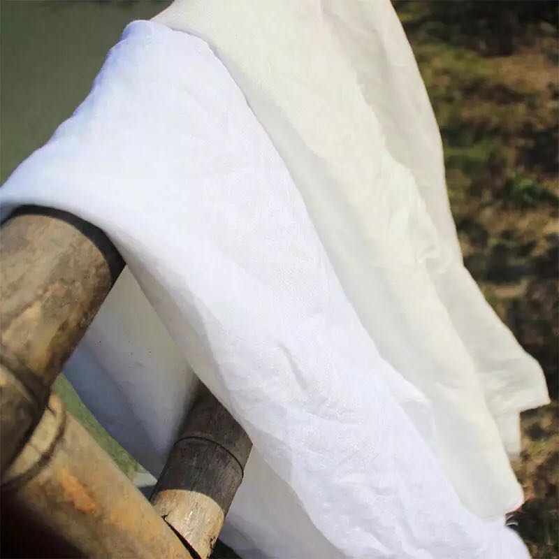 147cm width linen fabric flax cloth stone washed garment shirt fabri medium weight width 110 inch two colors available