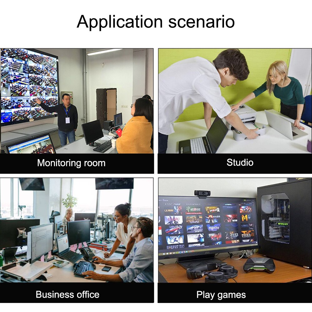 Kebidumei Usb Kvm Switch Usb 2.0 Switcher Voor Toetsenbord Muis Printer Monitor 2 Stuks Delen 4 Apparaten Usb Switch