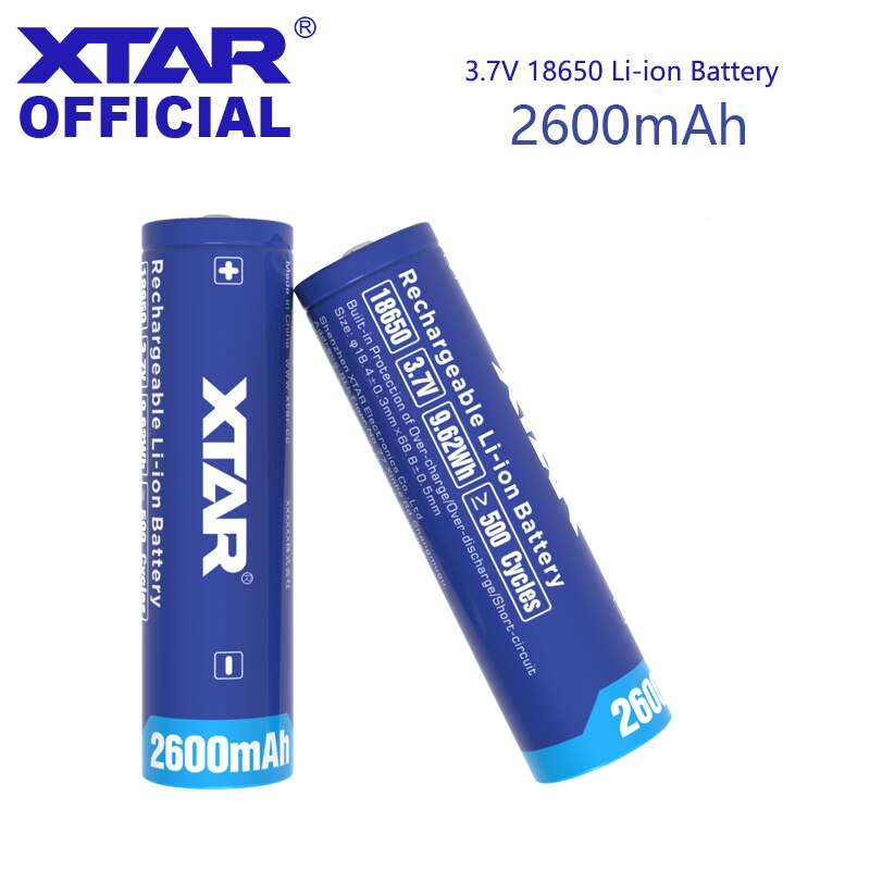 Akumulatory XTAR 18650 2600 mAh 3,7 V do latarek