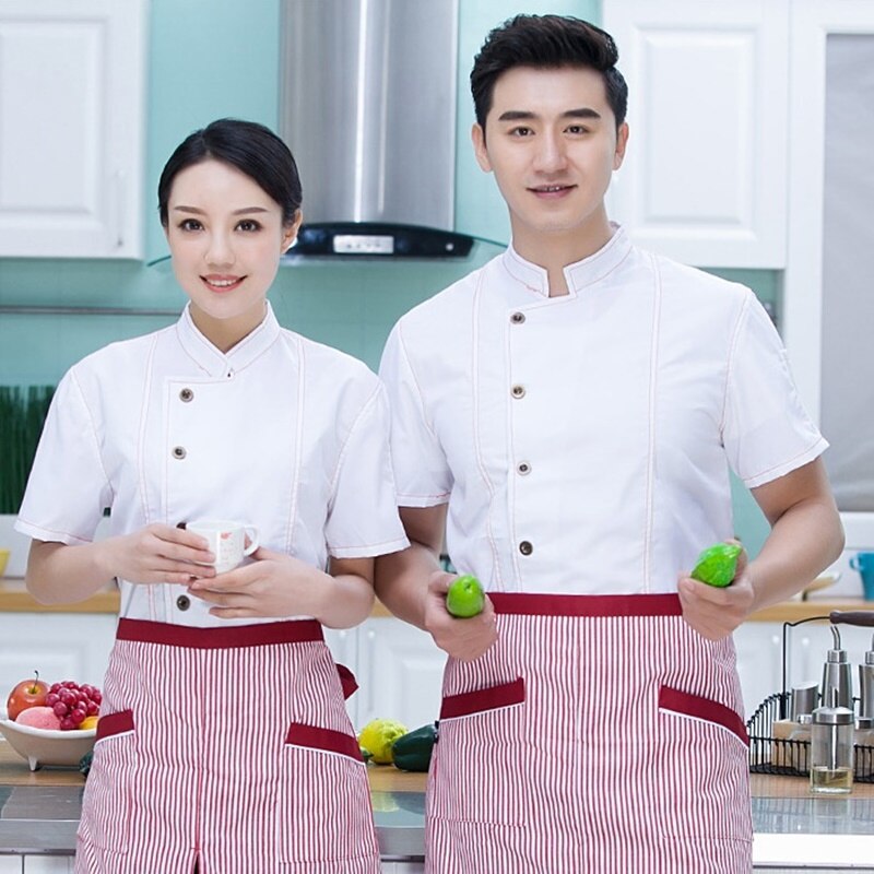 Chef jacket bakery uniforms cook clothes food service restaurant chef uniform catering clothing cook coat clothing DD1533