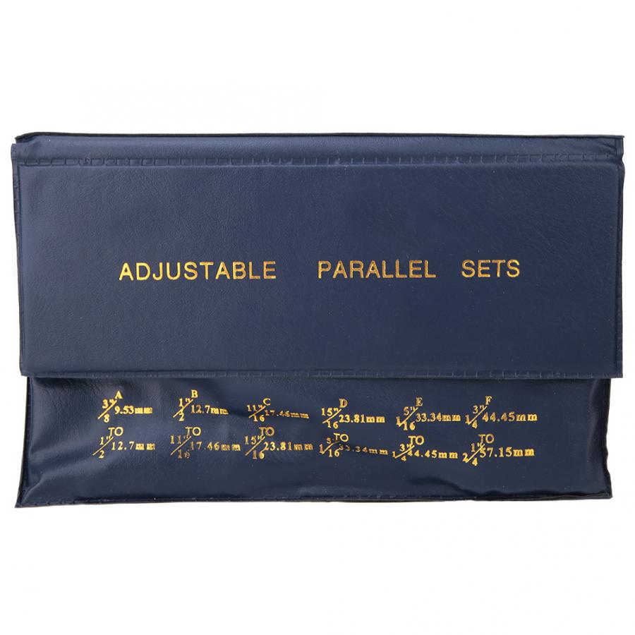 6 Pcs Steel Adjustable Parallel Block Set 3/8~2-1/4in Adjustment Range for Accurate Measurement Parallel Block