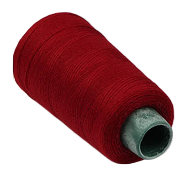 Hilo de coser para pantalones vaqueros, 1300 yardas, 20S/3, 3 hebras, máquina overlocking, cordones gruesos de poliéster, manualidades DIY, líneas de mezclilla, hilo de bordar: Rojo oscuro