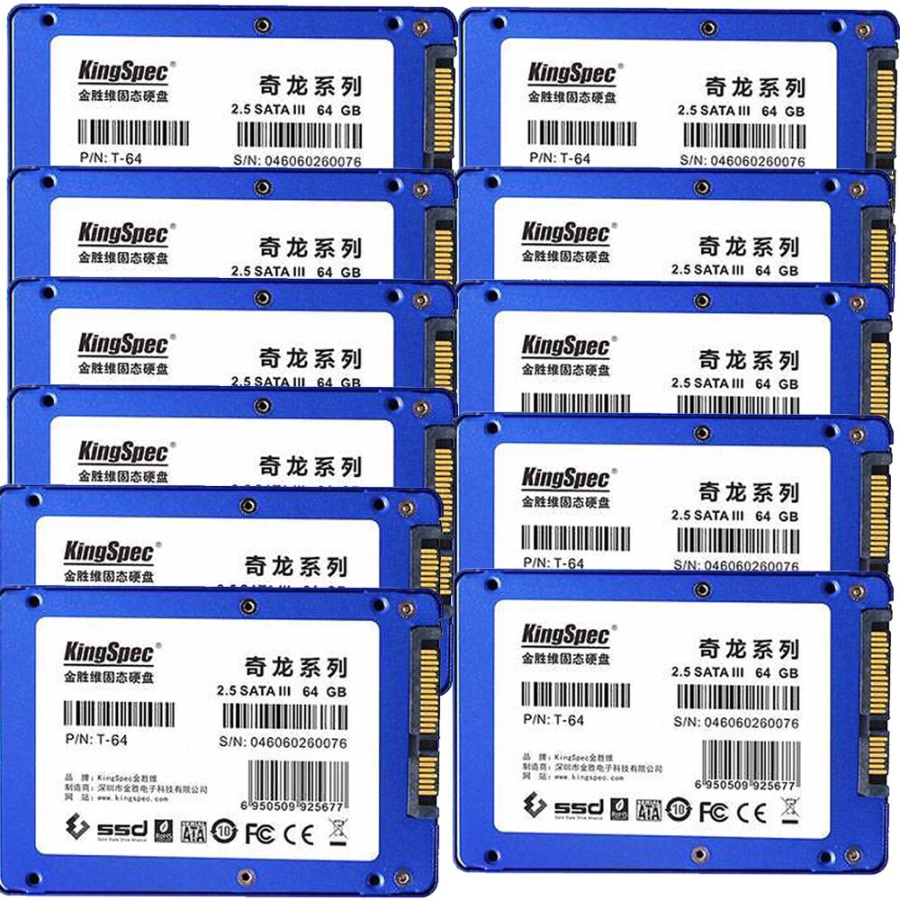 KingSpec SATA III 3.0 2.5" 64GB MLC Digital SSD Solid State Drive for Computer PC Laptop Desktop