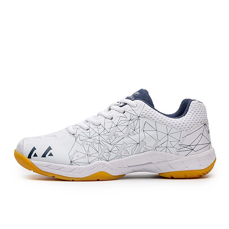 Mænd kvinder træning badminton sko badminton fodtøj dame anti skrid volleyball sko mænd volleyball sneakers: Hvid / 7