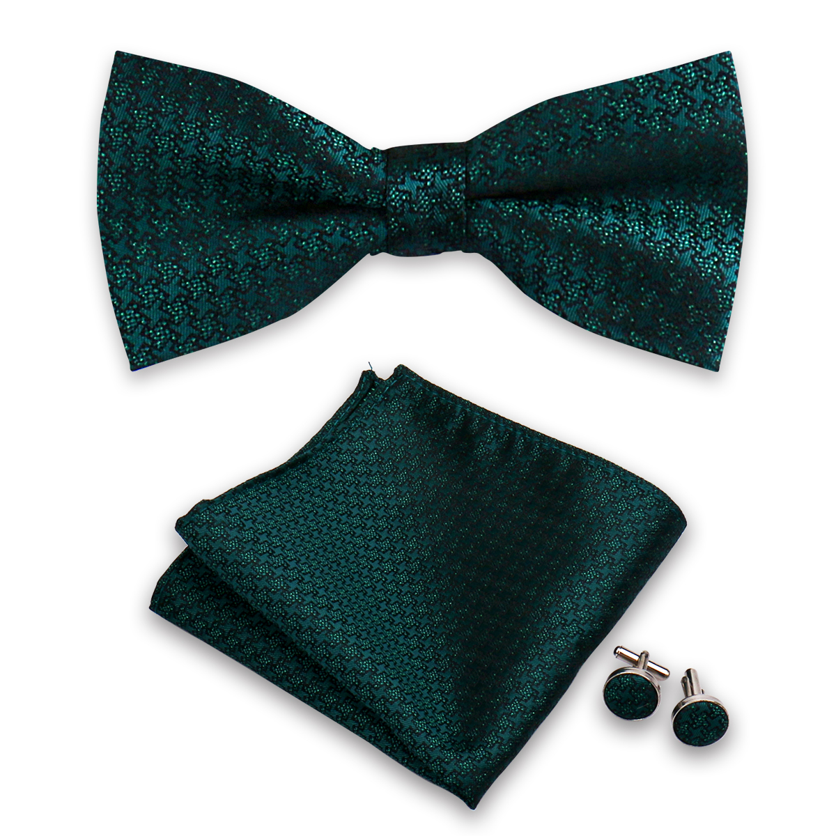 Conjunto de 3 piezas de pajarita, pañuelo, gemelos, conjunto para camisas de hombre, ajuste de negocios, boda, mariposa, Paisley, bolsillo, pajarita cuadrada para hombre