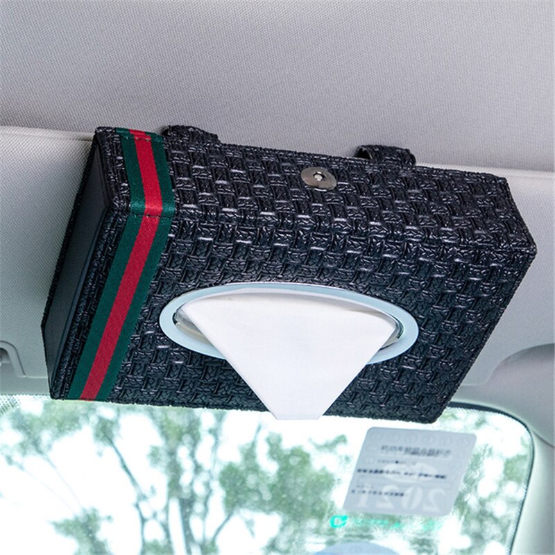 Auto tissue box hjemme bil serviet håndklæde papirholder opbevaring organizer case bil instrumentbræt box interiør tilbehør: Sølv