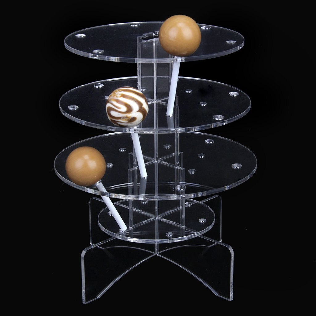 3-Tier 18 Gaten Acryl Lolly Display Houder Stand 4/6 Mm --- Helder