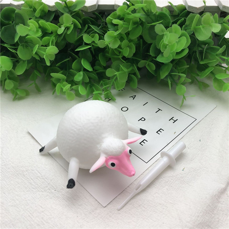 11 stili Divertente Squishy TPR Che Soffia Animale Spremere Anti-stress In Gomma Morbida Giochi Gonfiabili Palla Giocattoli Per I Bambini I Bambini G: sheep