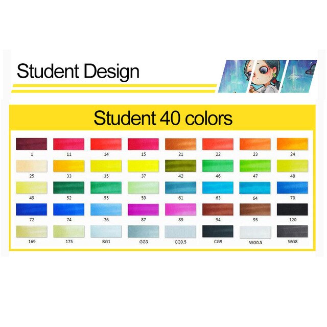 Conjunto de marcadores TouchFive de 30/40/60/80 colores, marcadores de dibujo de doble cabeza, tinta a base de Alcohol aceitoso, materiales de arte para dibujar: 40 student design