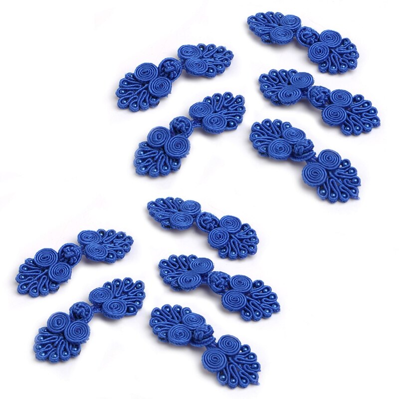 2022 10 Pairs Beaded Chinese Frog Closure Buttons Knot Fastener Sewing Handmade Craft