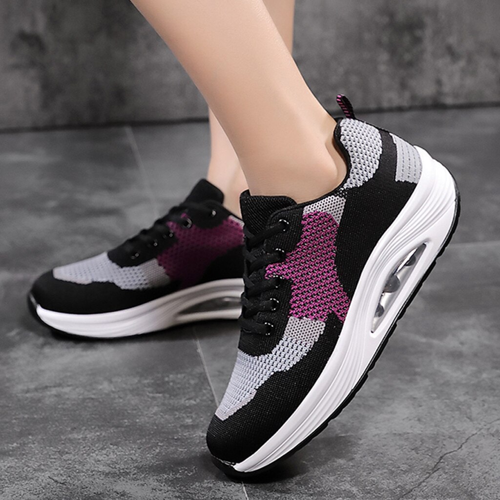 Sport Running Shoes Air Cushion Lightweight Breathable Sneakers Spring Women men Running Shoes #g4