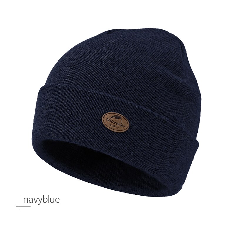 Naturehike-gorro cálido de lana para exteriores, gorro grueso de protección contra el frío, para invierno, montañismo y senderismo, NH19FS029: NavyBlue