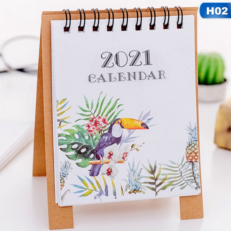 small minimalist mini desktop desk calendar cartoon memorable small calendar calendar: H02