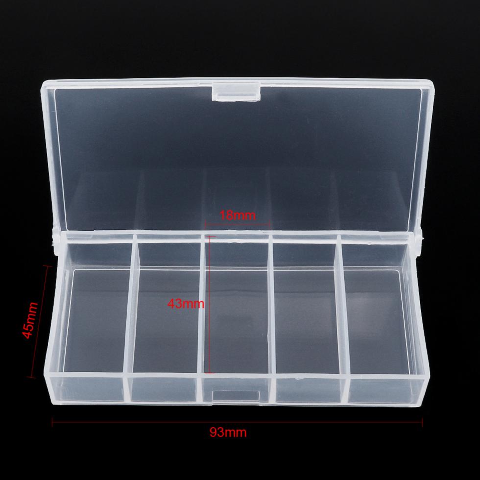 5 Grid Transparante Pp Vissen Box Lokken Lood Haken Connector Case Collection Gereedschap