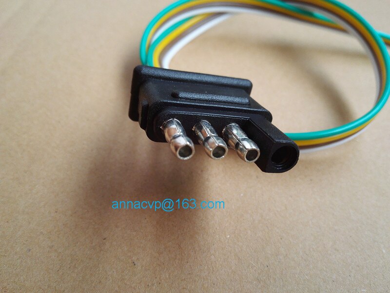 4 pole pin trailer plug, Flat trailer plug wiring harness kit trailer side only