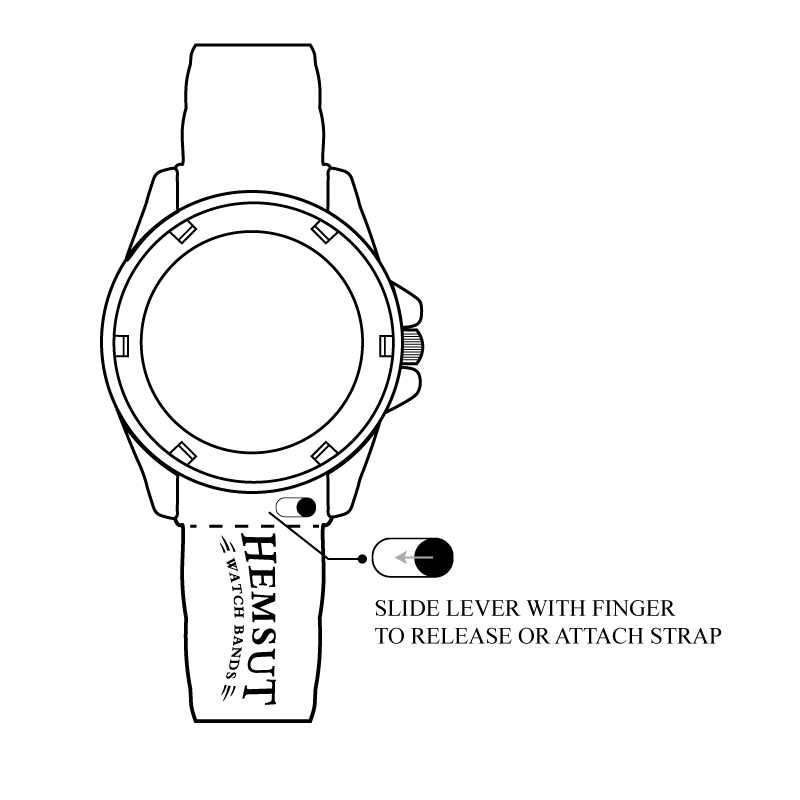 Hemsut quick release læder urremme blå kalv håndlavet vintage læder urrem 18mm 20mm 22mm