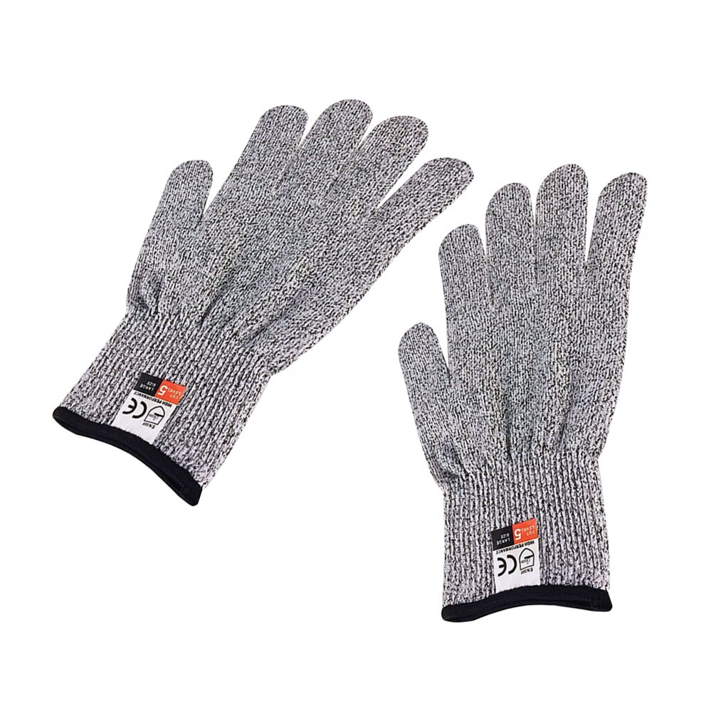 1 Pair Anti-cut Gloves Kitchen Gardening Hand Protective Gloves Butcher Meat Chopping Working Gloves Mittens: L