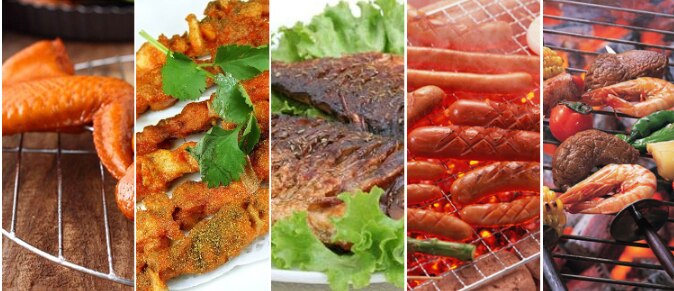 Pizza Pfanne Tablett platte Runde Pizza Grill huhn flüGel edelstahl Grill Pfanne ofen mikrowelle Grill Nicht-Stock Grill Platte