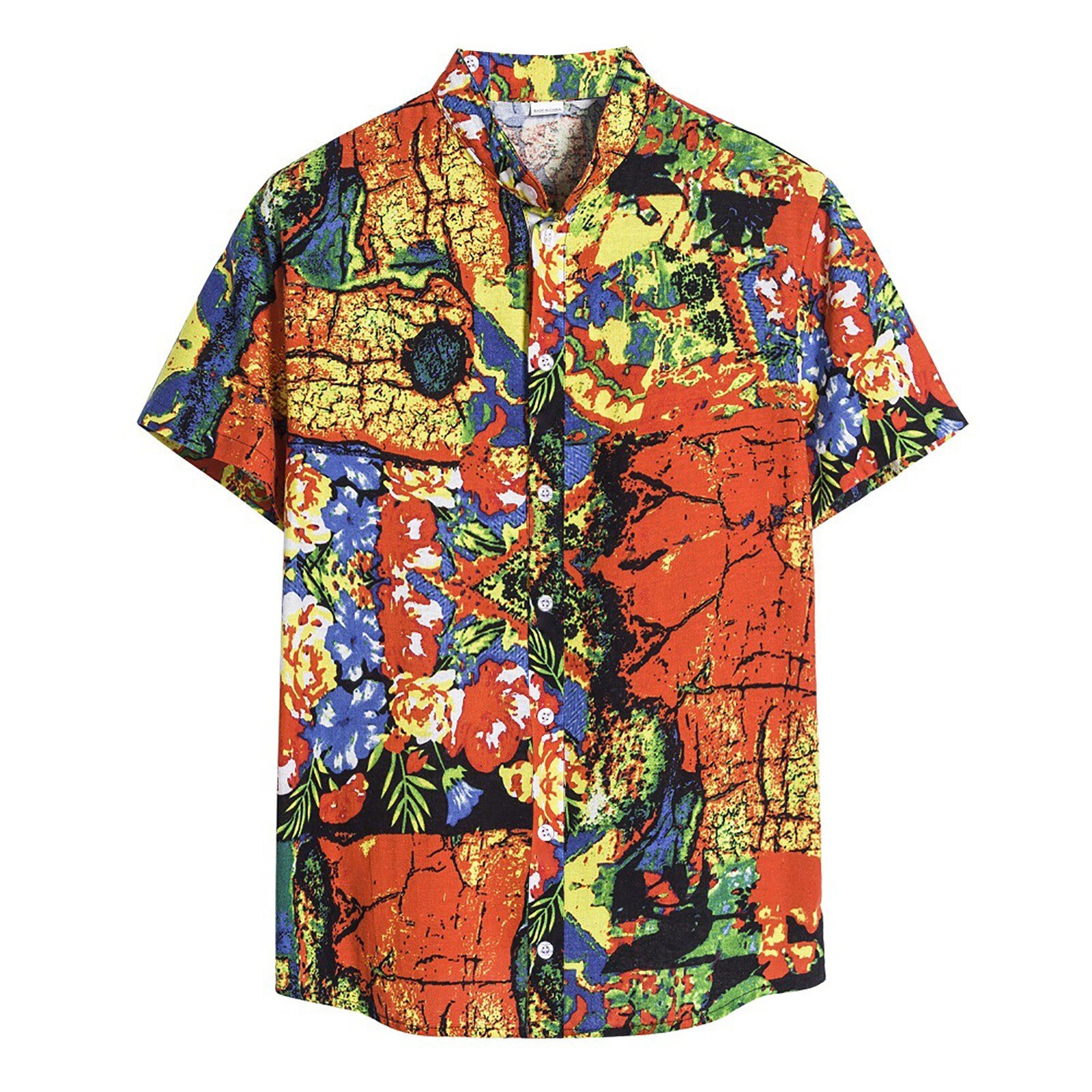 Casual Shirts Printed Hawaiian Shirt Button Vintage Summer Tops Camisas De Hombre Men Clothing