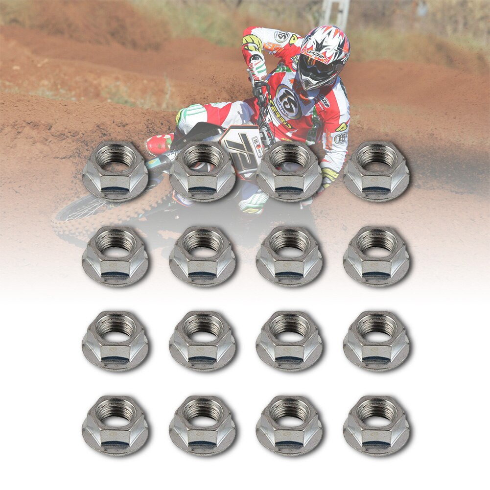 Wheel Locking Lug Nuts 10x1.25 Threads Stainless Steel 16 Pcs Grandado