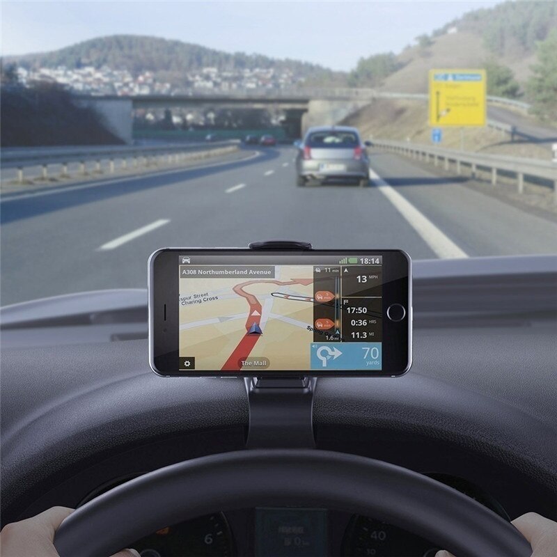Soporte Universal de teléfono para coche, soporte de teléfono para tablero de navegación GPS, pinza de teléfono móvil sostenedor plegable, soporte para Auto