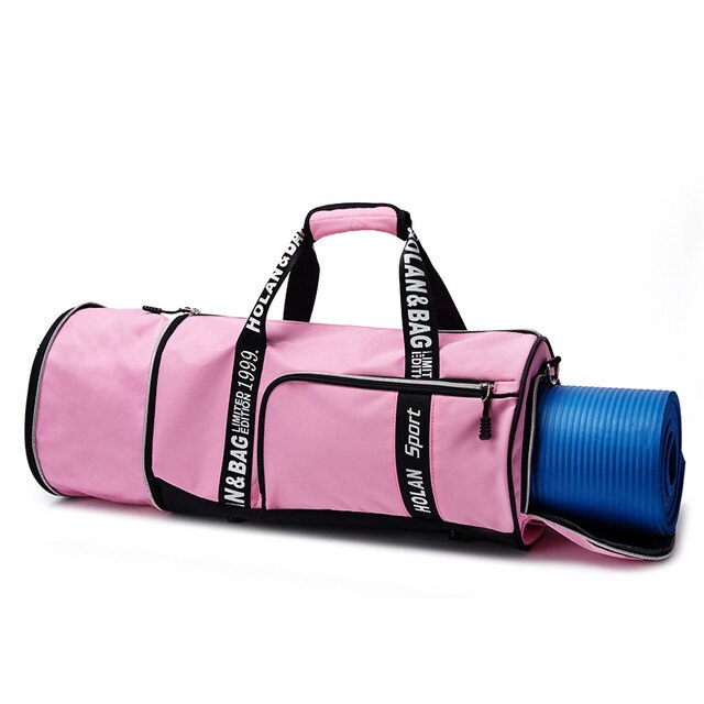 Yogamåtte taske til kvinder pink gym taske dame sports taske til fitness/gym kvinder gym taske sko rum lille gym taske