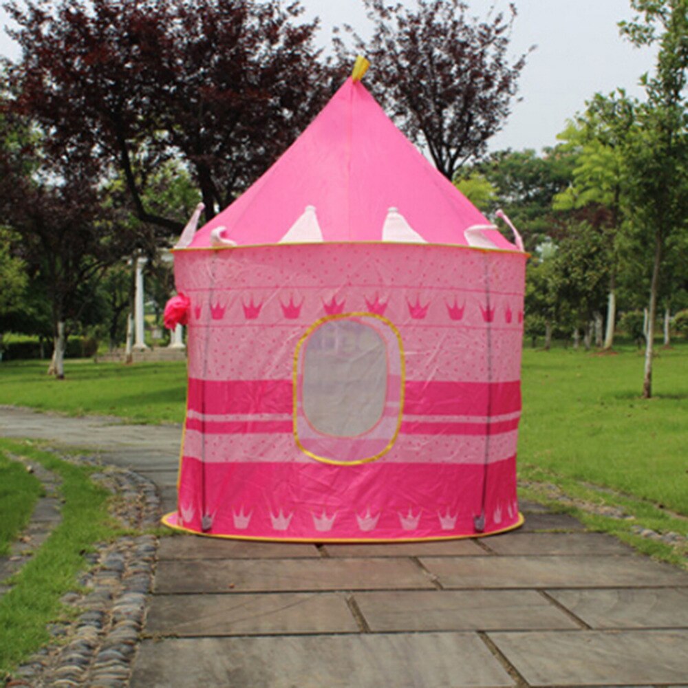 Kids Toys Play Tent Portable Foldable Tipi Prince Folding Tent Children Boy Cubby Play House Kids Outdoor Toy Tents Castle