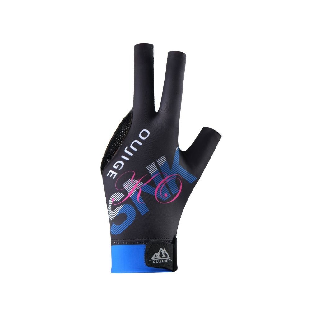 Gants de billard à trois doigts résistants à l'usure, gants de snooker à la main, doigt exposé, léger, trois coupes: Bourgogne