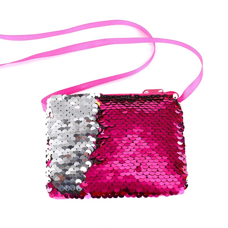 Børn glitter pailletter tegnebøger crossbody pung lynlås pose lille skuldertaske taske baby pige børns pailletter mønt pung: G