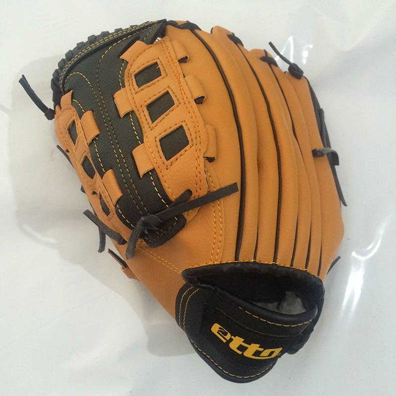 Etto Men Baseball Glove Right Hand Male Beisbol Training Glove Kids For Match Softball HOB002Y: 11.5 inches