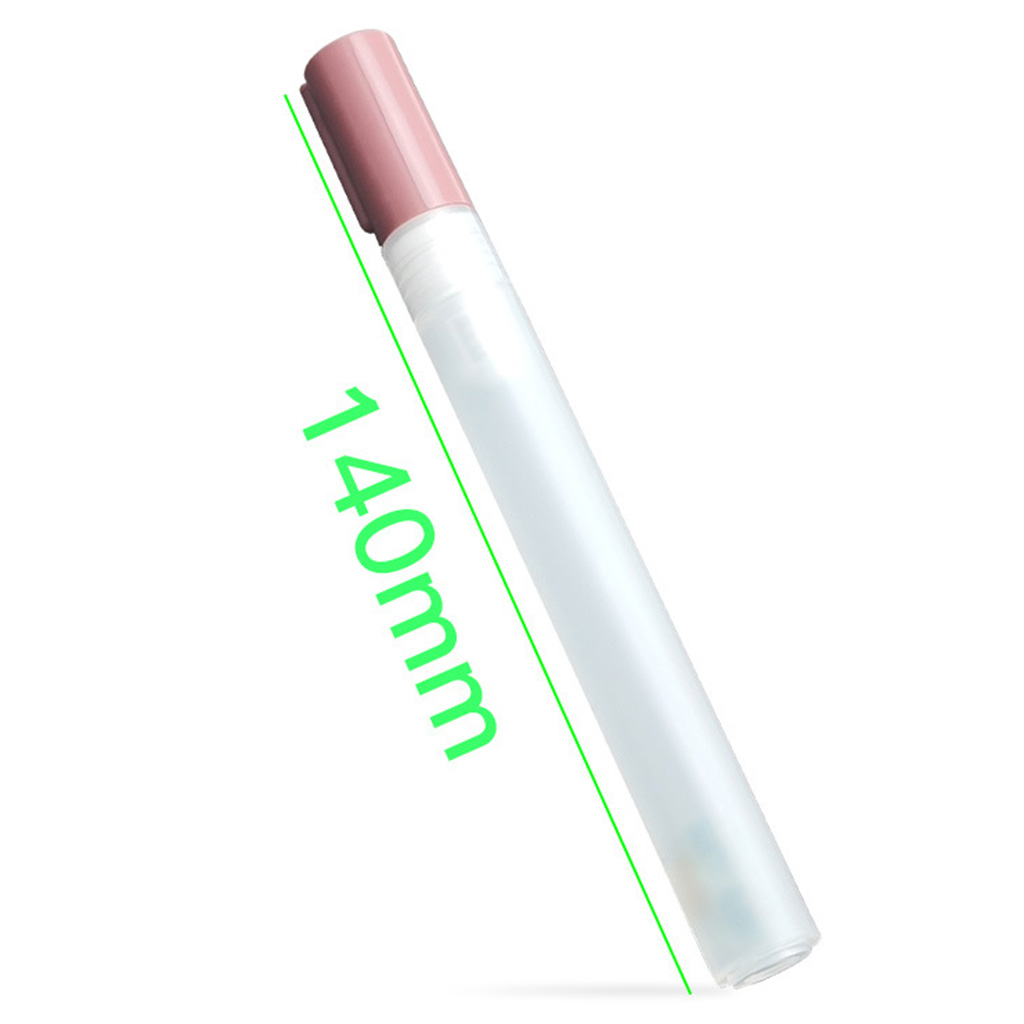 Bolígrafos de punta plana para pintar, rotuladores de plástico de 3mm, redondos, acrílicos, acuarelas, tinta de tubo en blanco, recarga de plumas