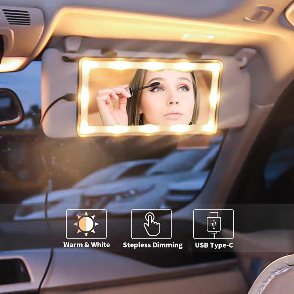Auto Innen Spiegel berühren Schalter machen-hoch Spiegel 3 Beleuchtung Modus Auto Zurück Sitz Sicherheit Hinten Spiegel Universal- LED machen-hoch Spiegel