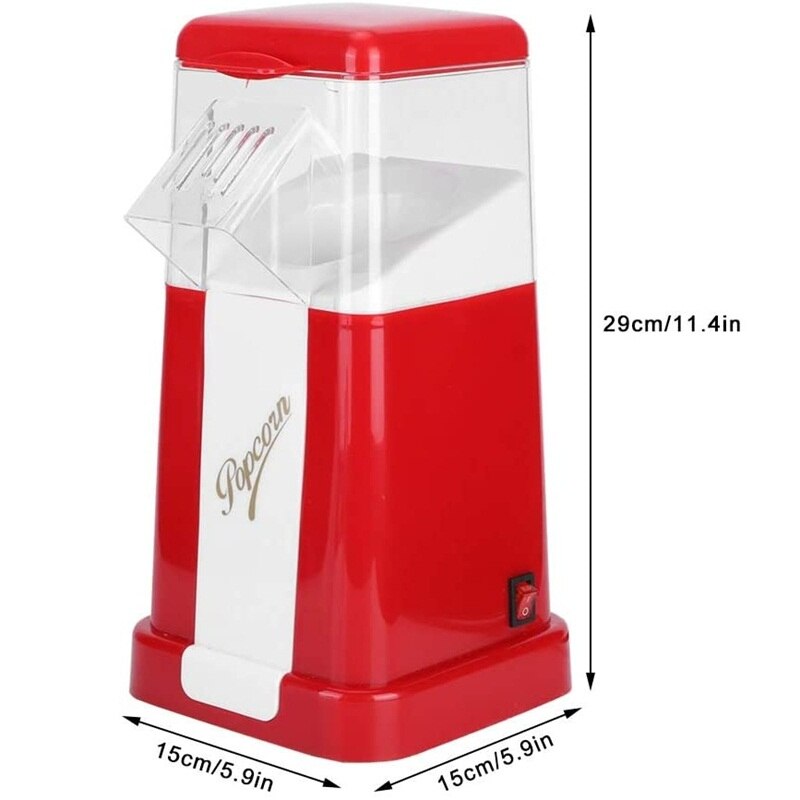 1200W Electric Corn Popcorn Maker Household Automatic Mini Air Popcorn Making Machine Children DIY Corn Popper