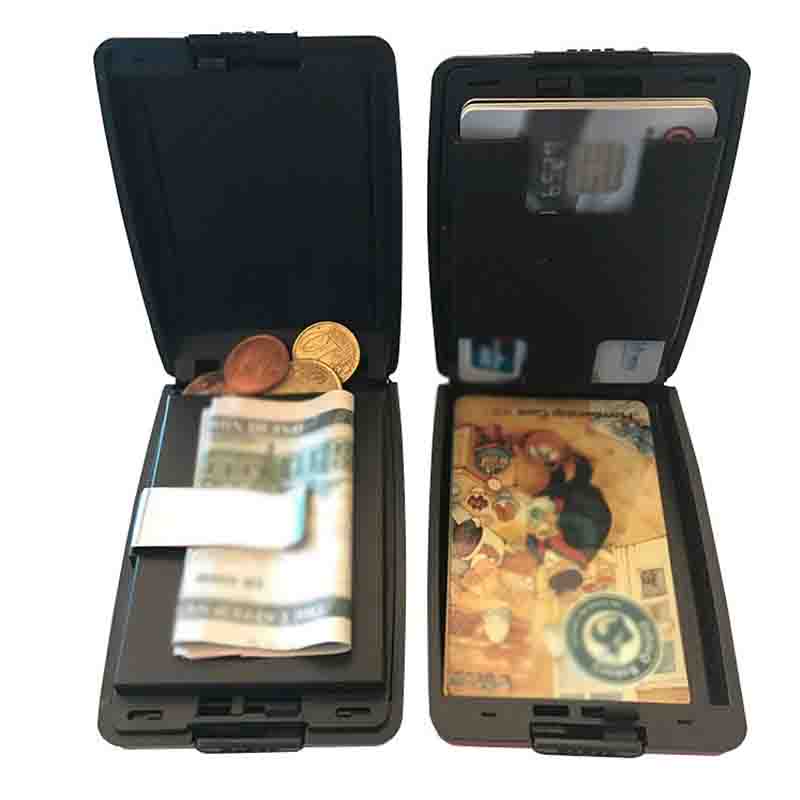 Aluminium Portemonnee Bankkaart Blocking Hard Case Credit Card Wallet Anti-Rfid Scanning Beschermen Kaarthouder Mannen Zakelijke Portemonnee
