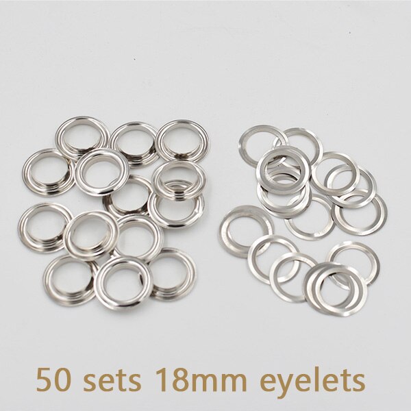 50 Sets Oogjes Binnendiameter 18 Mm Oogjes Metalen Gat Metalen Touw Gat Knop Mallen Knop Gereedschap Snaps Holle Klinknagels: 50  eyelets