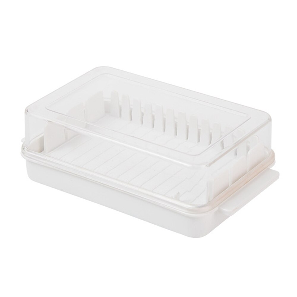 Multifunctional Plastic Butter Organizer Box With Slicer Easy Cutting Butter Box 2 In 1 Kitchen Clear Butter Crisper Container: Default Title