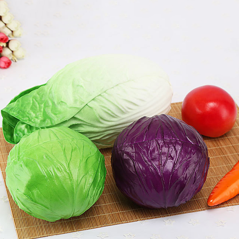Artificial Cabbage for Home Simulation Vegetable Long Eggplant Pepper Chili Model Restaurant Window Display Photography Props