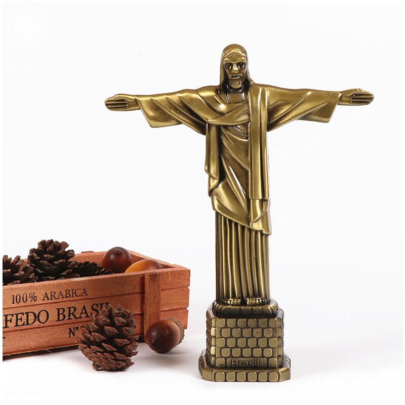 Bronze Christ the Redeemer Statue, Christian cross, Famous Building Architecture Landmark Home Decor-Brazil-Statue of Christ