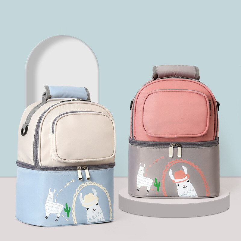 Double Layer Opslag Thermische Zak Draagbare Baby Fles Voedsel Isolatie Lunch Pouch Moedermelk Behoud Rugzak Accessoires