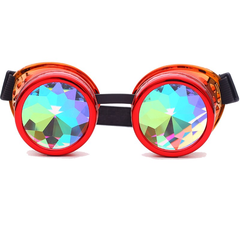 C. F. GOGGLE Halloween Kaleidoskop Bunte Brille Steampunk Frauen retro Brille Männer Party EDM Sonnenbrille gebeugt Objektiv: 005-Z