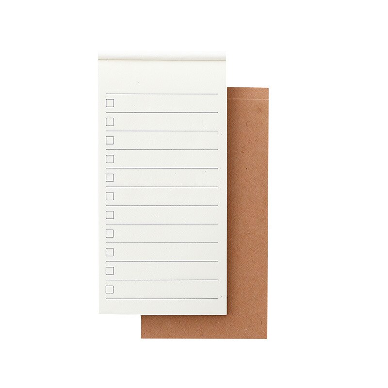 Kraft Paper Strip Notepad Horizontal Mesh Simple Portable Plan Notebook Tear Notepad Retro Stationery Memo