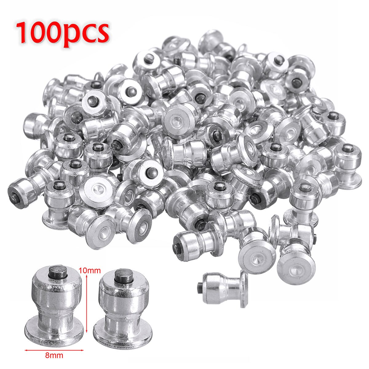 200 Goujons Pour Pneus Neige 4x12mm - Avec Outil D'installation - Pour Voiture, Camion, Moto, VTT - Augmente L'adhérence Sur Glace - 2