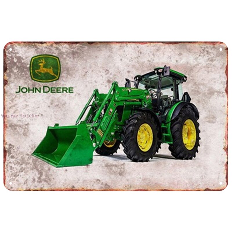 Farmall John Deere Green Metal Tin Signs Tractor For Farm House Plaque Painting Wall Decor Retro Wall Stickers For Pub Garage