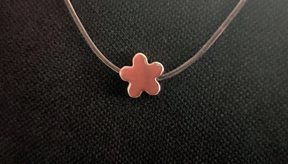 5-kleuren oogverblindende zirkoon ketting onzichtbare transparante vislijn eenvoudige hanger ketting sieraden voor vrouwen parel sieraden: Blauw Zink