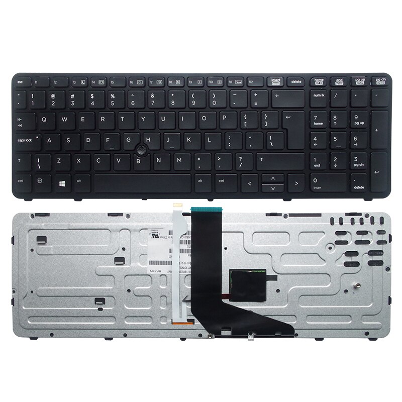 GZEELE English laptop backlit keyboard FOR HP for ZBOOK 15 17 G1 G2 PK130TK1A00 SK7123BL US black Frame