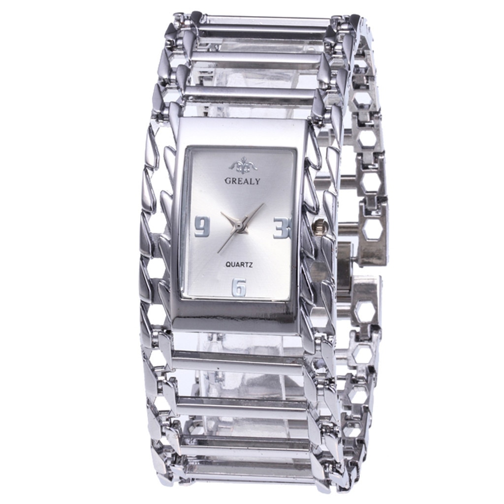 Luxe Vierkante Wijzerplaat Met Diamond Dames Armband Horloge Metalen Quartz Roestvrij Band Elegante Vrouwen Horloges zegarek damski
