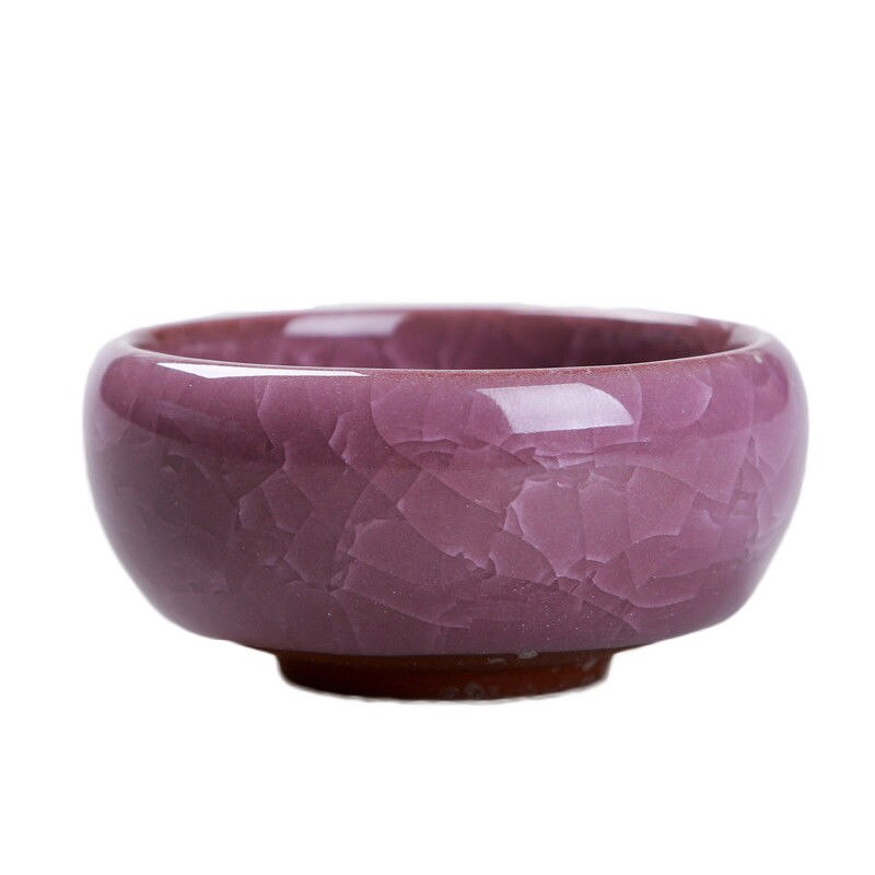 1piece Ice-Crack Ceramic Flower Pots For Juicy Plants Small Bonsai Pot Home Garden Desktop Decorations Succulent Plant Pots: Violet