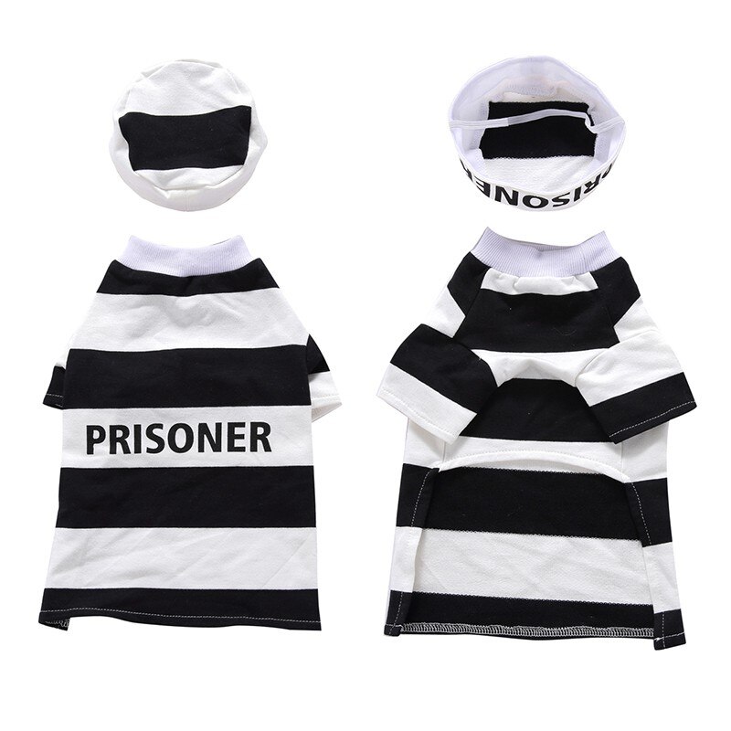 Halloween hund kæledyr tøj fængsel pooch hund kostume med hat kostume samlinger hellig hund hund kostume kæledyr tøj